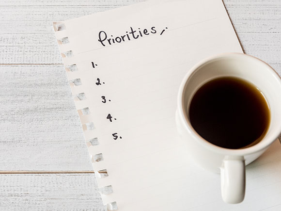仕事に対する優先順位をつける!