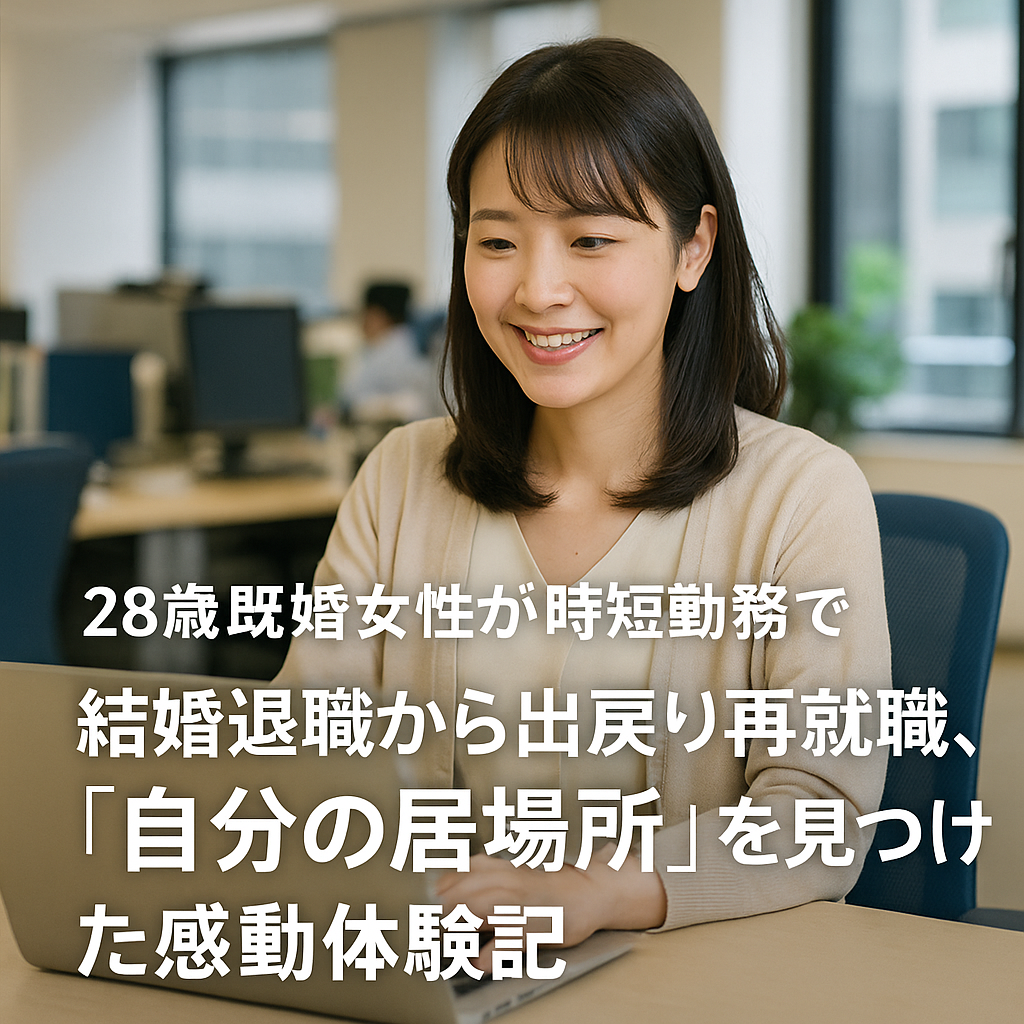 28歳の私が結婚退職から広告代理店に出戻り再就職、時短勤務で「自分の居場所」を見つけた体験記