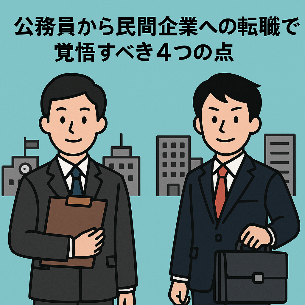 公務員から民間企業への転職！後悔しないため覚悟しておくべき4つの働き方の違いと適応術