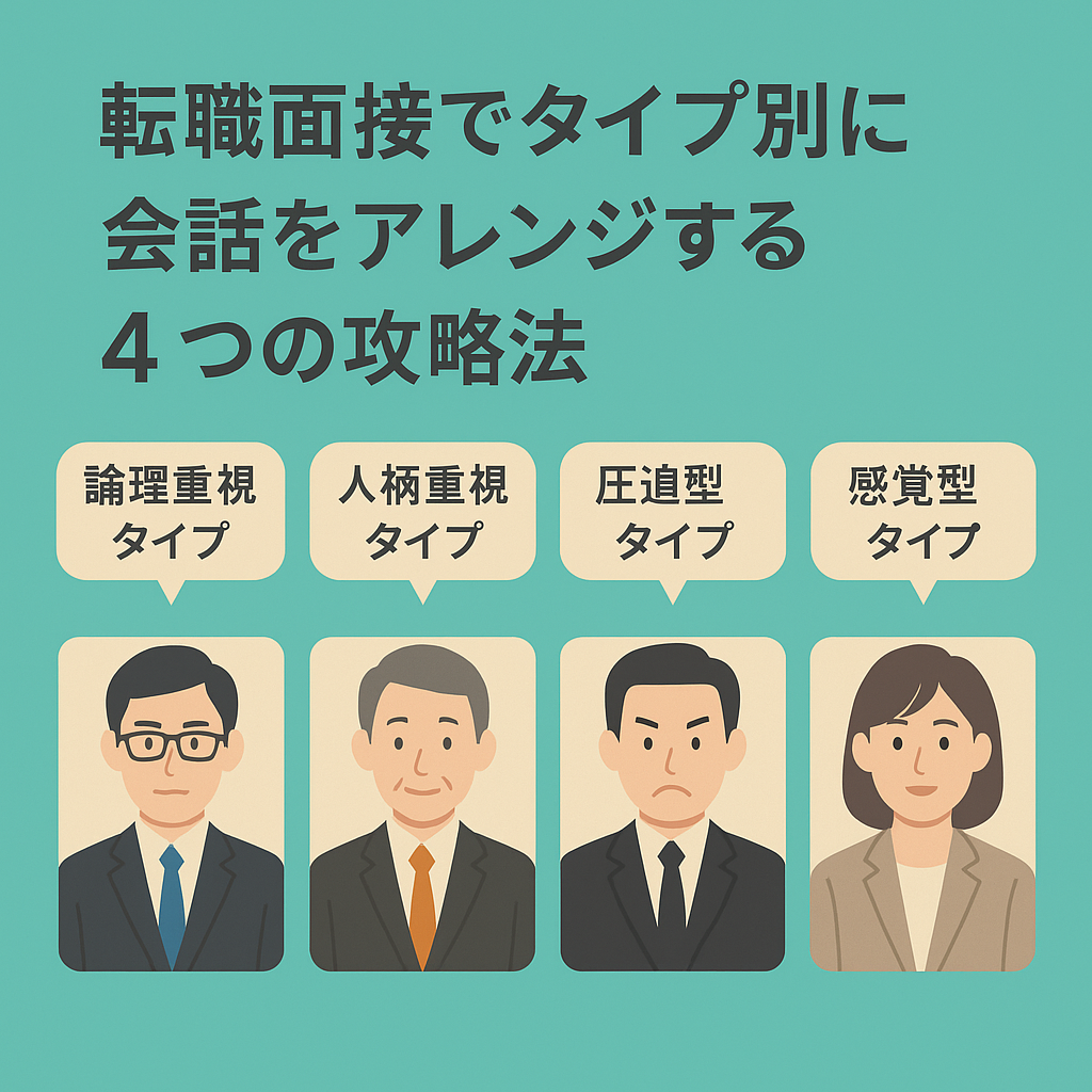 面接官のタイプを見極めて成功率アップ！転職面接でタイプ別に会話をアレンジする4つの攻略法