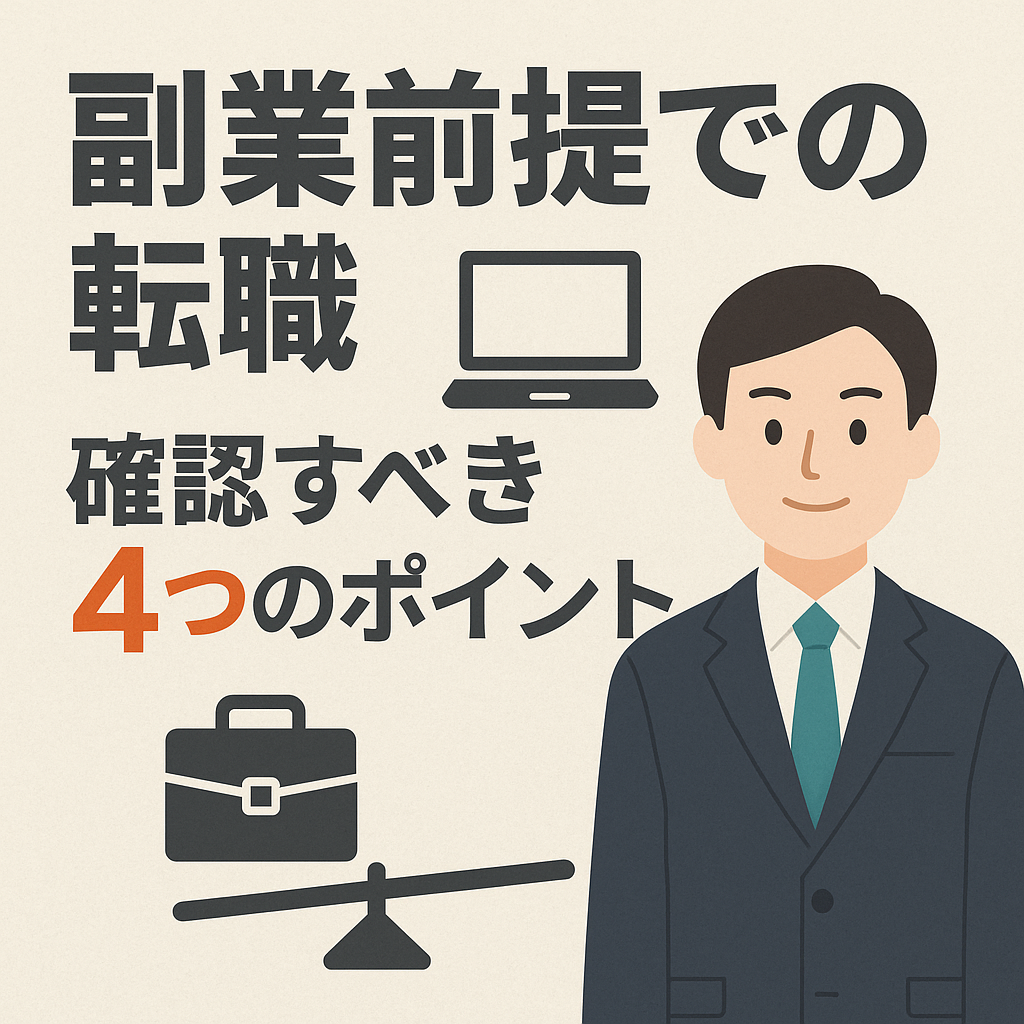 副業OKの時代に備える!転職前に必ず確認したい4つの重要ポイントと気をつける注意点とは?