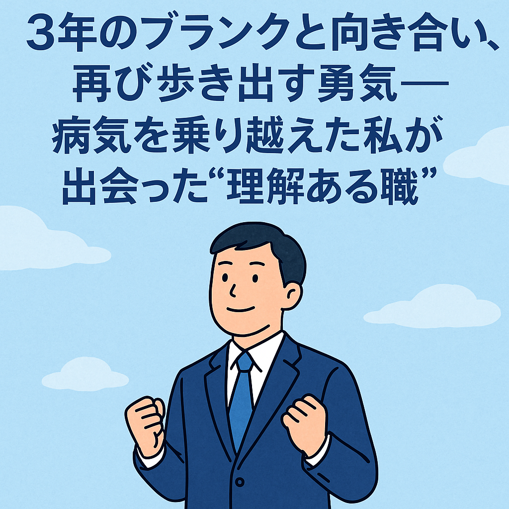 ブランクと向き合い、再び社会に出る勇気。大病を乗り越えた私が出会った“理解ある職場”
