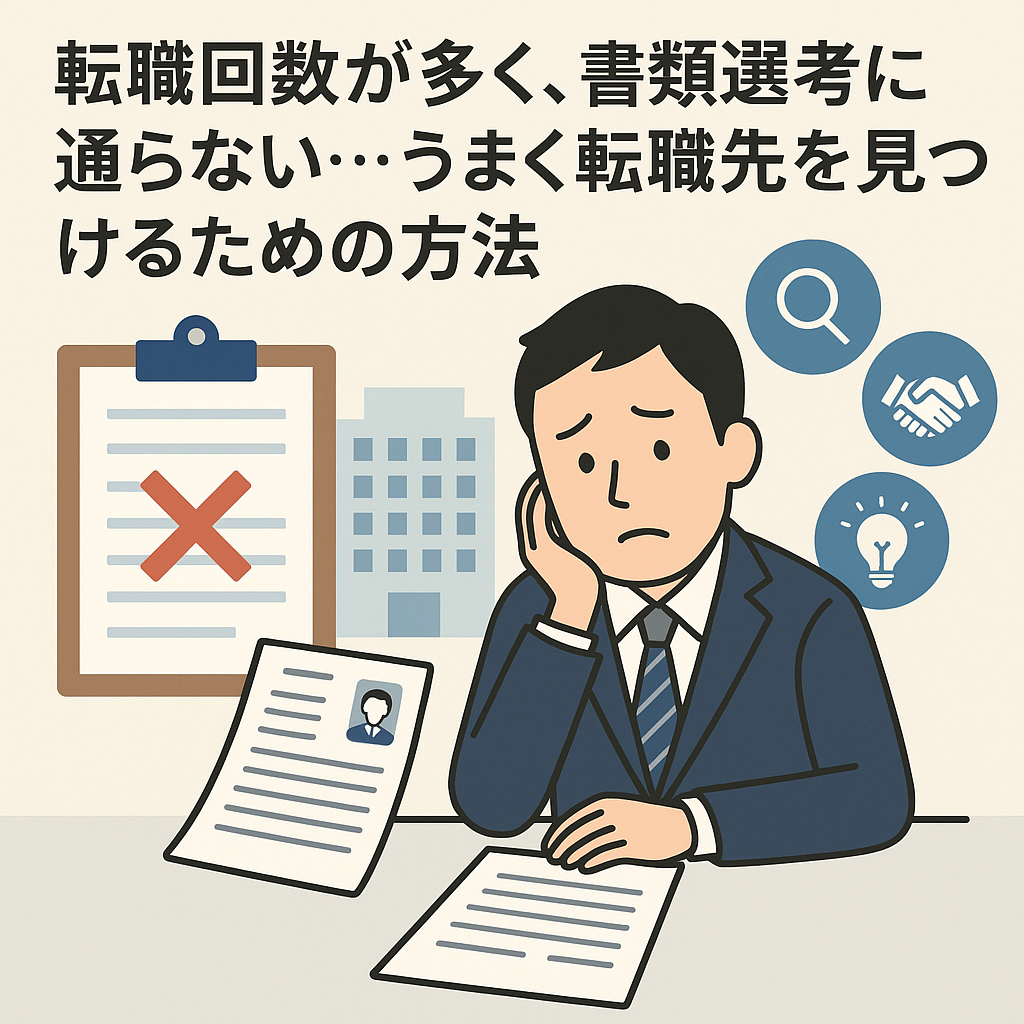 転職回数が多くても諦めない！書類選考を突破し、面接でPRして希望の職を得るための4つの戦略